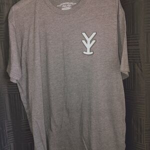 Gray Short Sleeve Tee with Logo